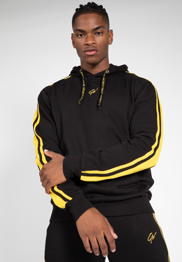 Gorilla Wear Banks Oversized Hoodie - Black/Yellow