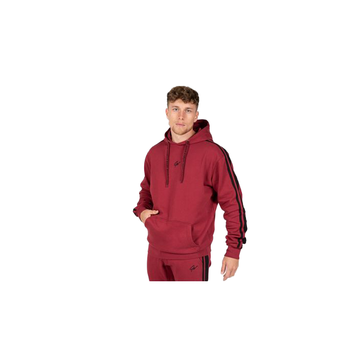 Gorilla Wear Banks Oversized Hoodie - Burgundy Red/Black