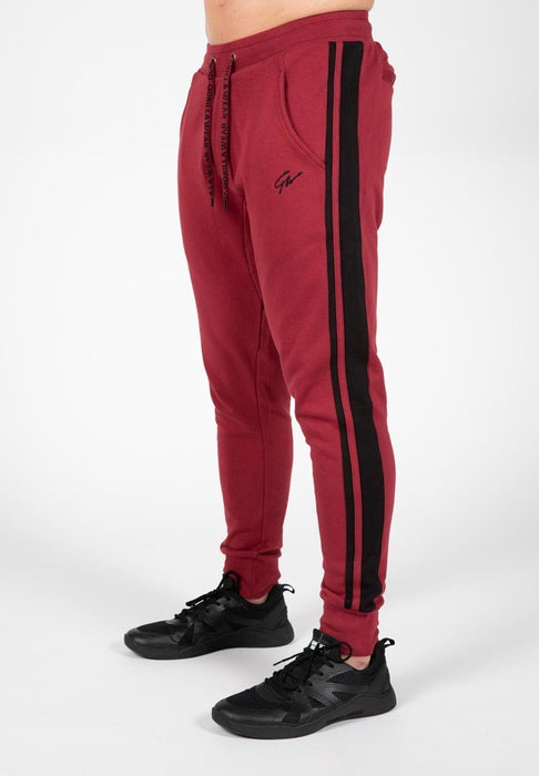 Gorilla Wear Banks Pants - Burgundy Red/Black - Pants at MySupplementShop by Gorilla Wear