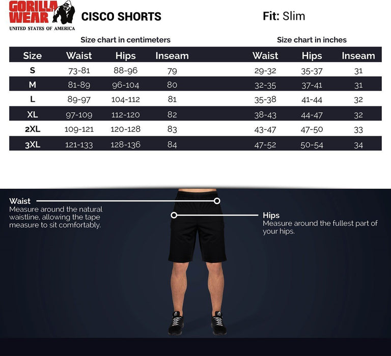 Gorilla Wear Cisco Shorts Black/White