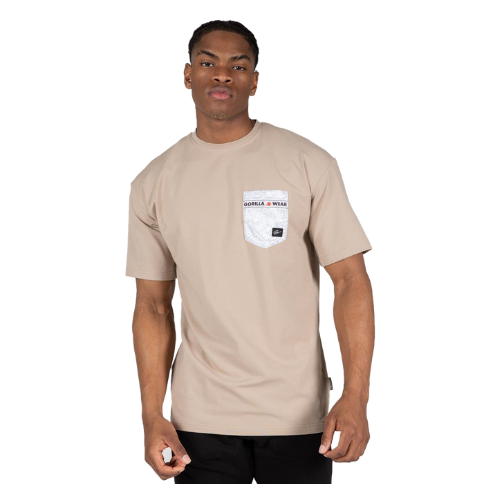 Gorilla Wear Dover Oversized T-Shirt - Beige