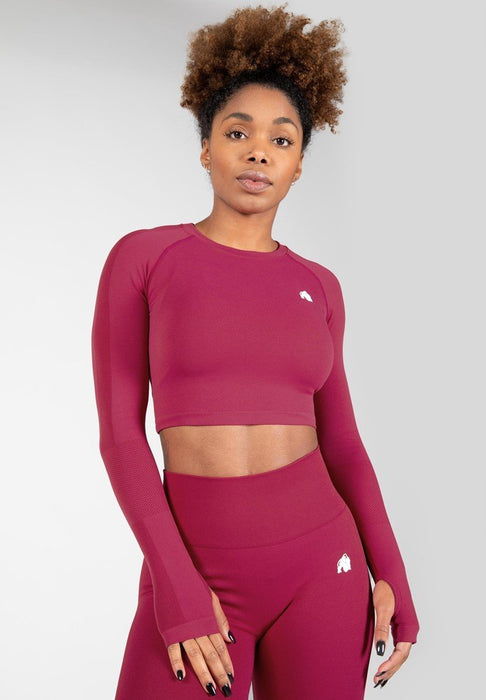 Gorilla Wear Hilton Seamless Long Sleeve - Fuchsia - Small/Medium - Top at MySupplementShop by Gorilla Wear