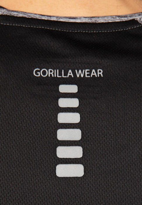 Gorilla Wear Monetta Performance T-Shirt - Grey Melange/Black