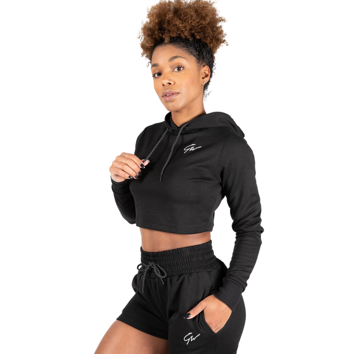 Gorilla Wear Pixley Crop Top Hoodie - Black