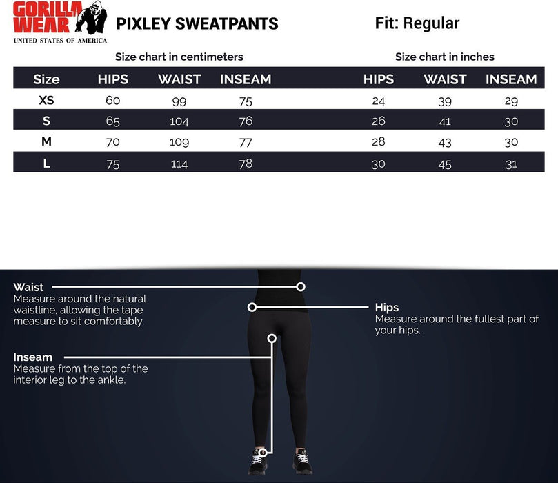 Gorilla Wear Pixley Sweatpants - Grey - Sweatpants at MySupplementShop by Gorilla Wear