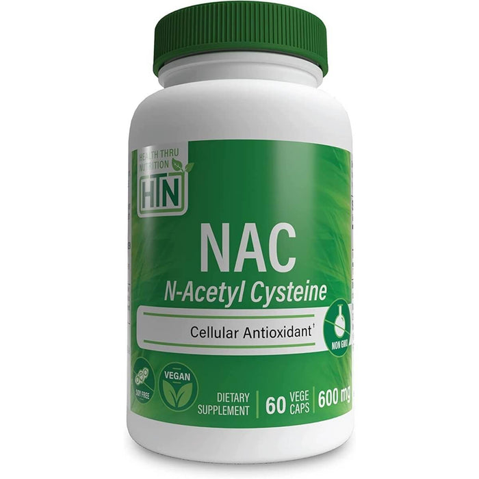 Health Thru Nutrition NAC (N-Acetyl Cysteine) 600mg 60 Veggie Capsules - Cellular Health at MySupplementShop by Health Thru Nutrition