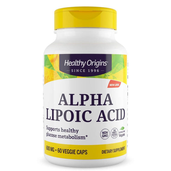 Healthy Origins Alpha Lipoic Acid 600mg 60 Veggie Capsules | Premium Supplements at MYSUPPLEMENTSHOP