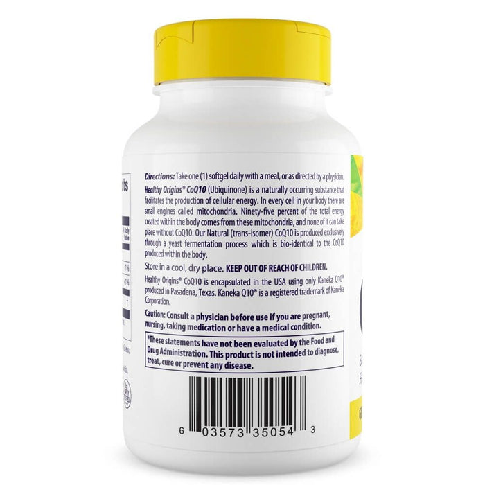 Healthy Origins CoQ10 600mg 60 Softgels | Premium Supplements at MYSUPPLEMENTSHOP