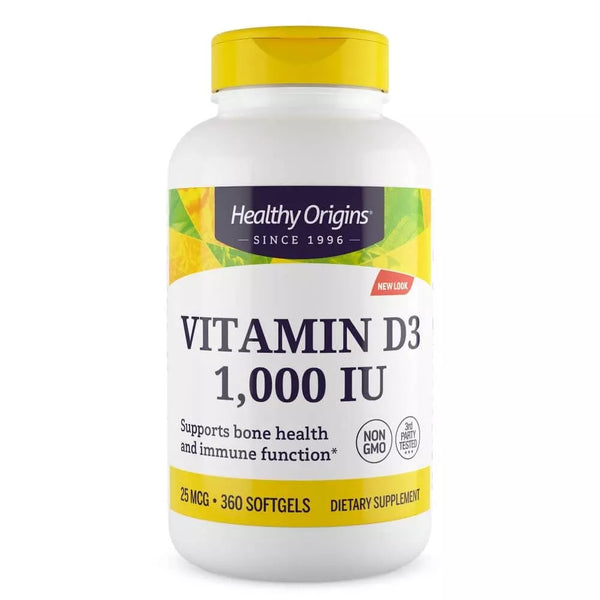 Healthy Origins Vitamin D3 1,000iu 360 Softgels