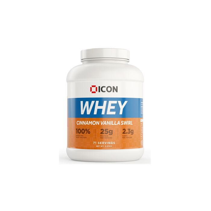 ICON Nutrition 100% Grass Fed Whey 2.27kg Salted Caramel | Premium Whey Proteins at MYSUPPLEMENTSHOP.co.uk