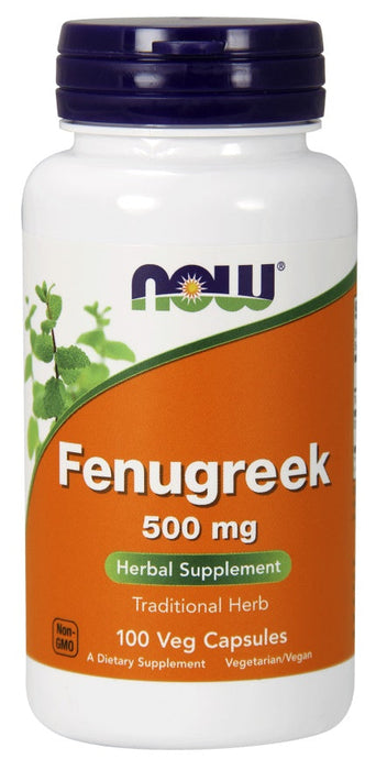 NOW Foods Fenugreek, 500mg - 100 vcaps - Health and Wellbeing at MySupplementShop by NOW Foods