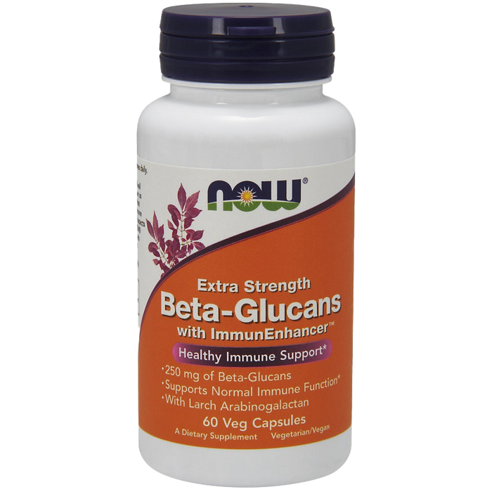 NOW Foods Beta-Glucane mit Immunverstärker, extra stark – 60 Kapseln