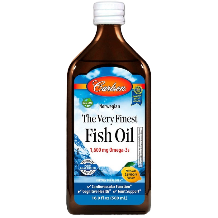 Carlson Labs The Very Finest Fish Oil, Natural Lemon - 500 ml.