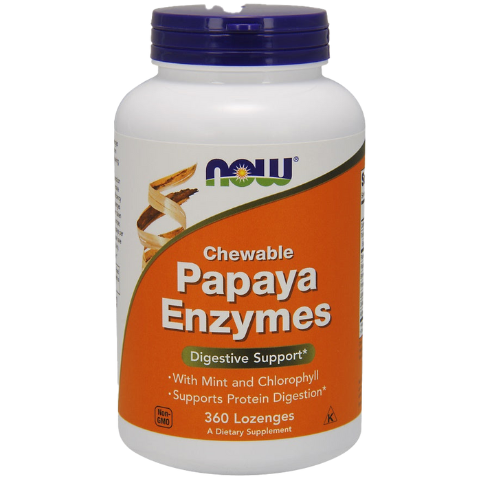 NOW Foods Papaya Enzyme, Chewable - 360 lozenges