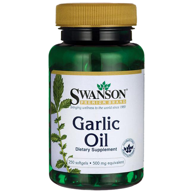 Swanson Garlic Oil, 500mg - 250 softgels