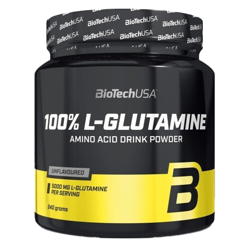 BioTechUSA 100% L-Glutamine, Unflavoured - 240 grams