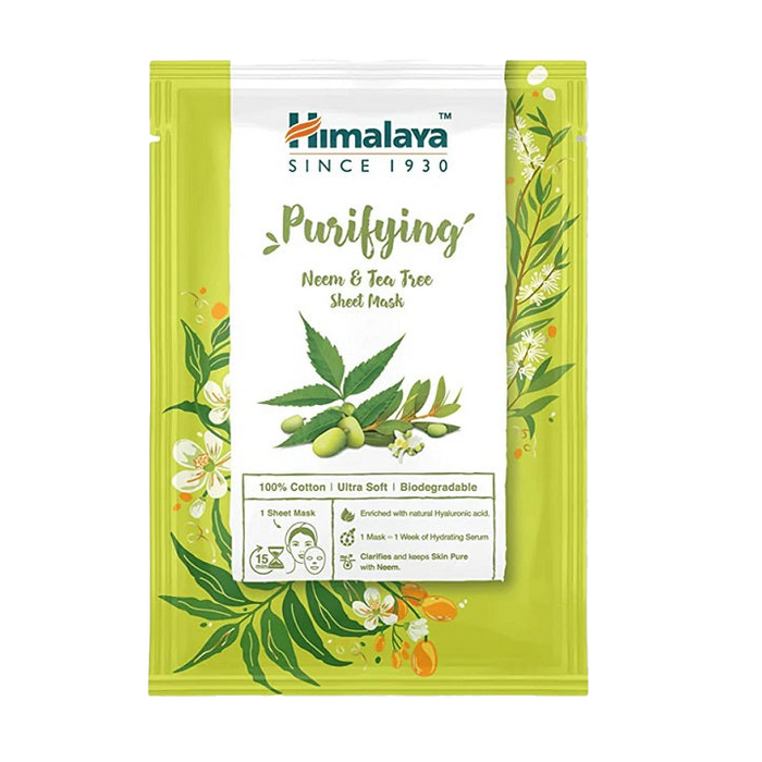 Himalaya Purifying Neem & Tea Tree Sheet Mask - 30 ml.