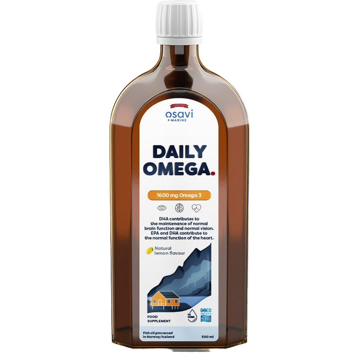 Osavi Daily Omega, 1600mg Omega 3 (Natural Lemon) - 500 ml.