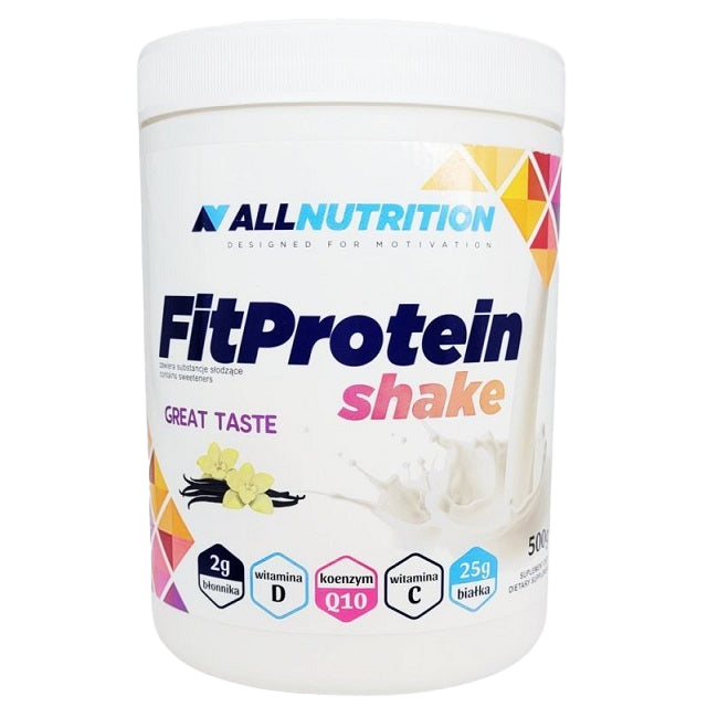 Allnutrition Fit Protein Shake, Vanilla - 500 grams