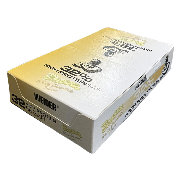 Weider 32% High Protein Bar Banana White Chocolate 12 x 60g