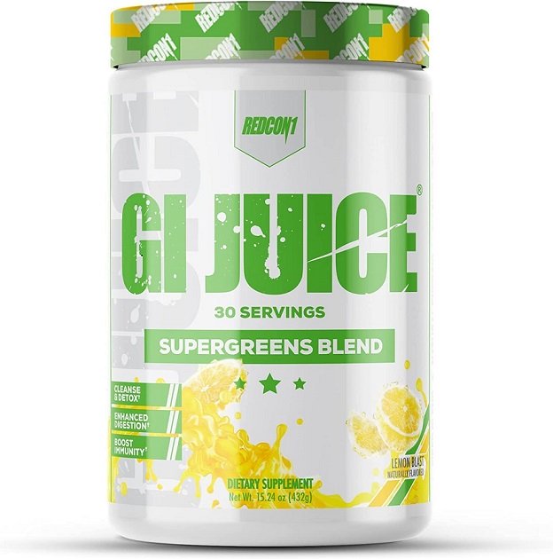 Redcon1 GI Juice Supergreens Blend Lemon Blast 432g - Health and Wellbeing at MySupplementShop by Redcon1