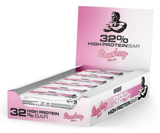 32% High Protein Bar, Strawberry - 12 x 60g at MySupplementShop.co.uk