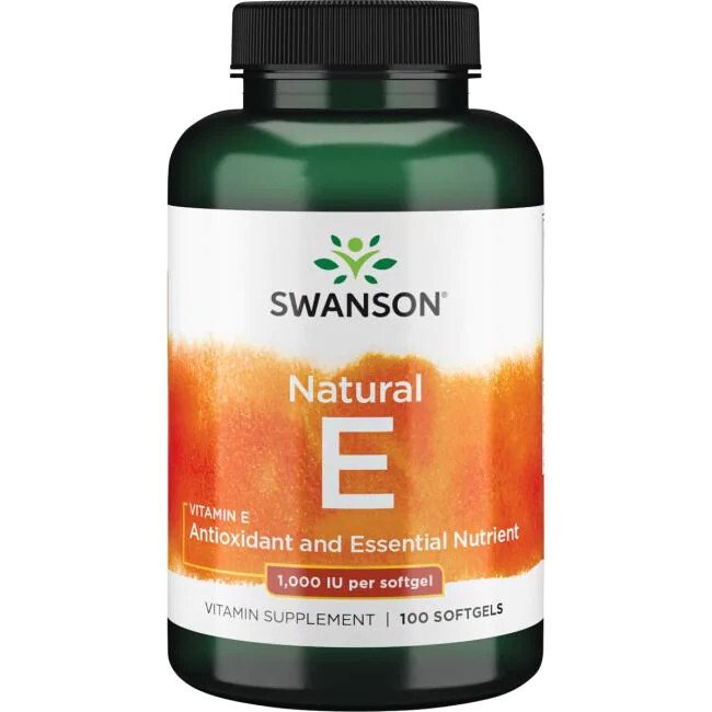 Swanson Vitamin E 1000 IU  100 softgels - Vitamins & Minerals at MySupplementShop by Swanson