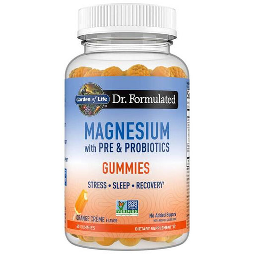 Garden of Life Dr. Formulated Magnesium with Pre & Probiotics Gummies Orange Creme  60 gummies - Health and Wellbeing at MySupplementShop by Garden of Life