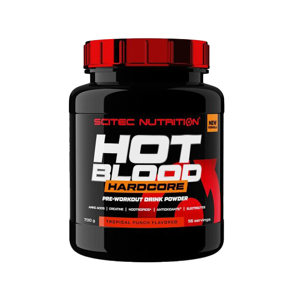 SciTec Hot Blood Hardcore, Guarana - 700g: Pre-Workout Energy Surge, Guarana Rush