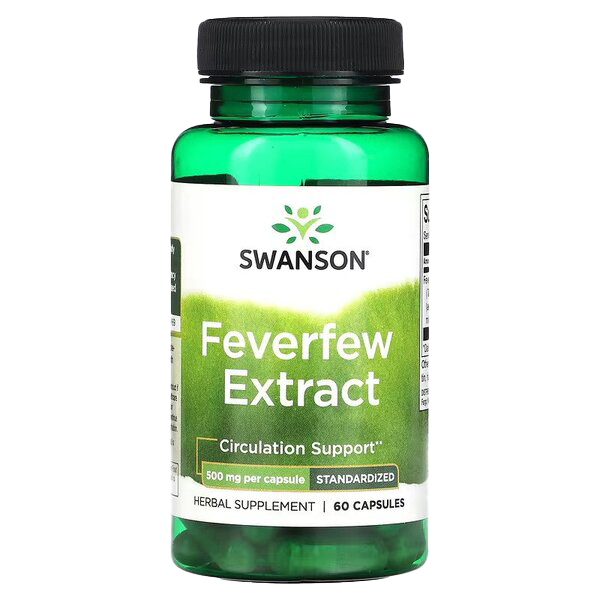 Swanson Feverfew Extract 500mg 60 caps: Nature's Answer to Migraines