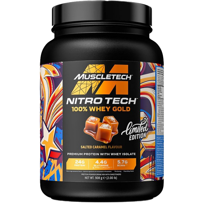 MuscleTech Nitro-Tech 100% Whey Gold, Salted Caramel - 908g