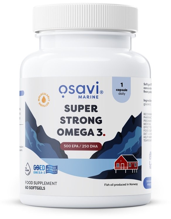 Super Strong Omega 3, 500 EPA / 250 DHA - 60 softgels - Sports Nutrition at MySupplementShop by Osavi