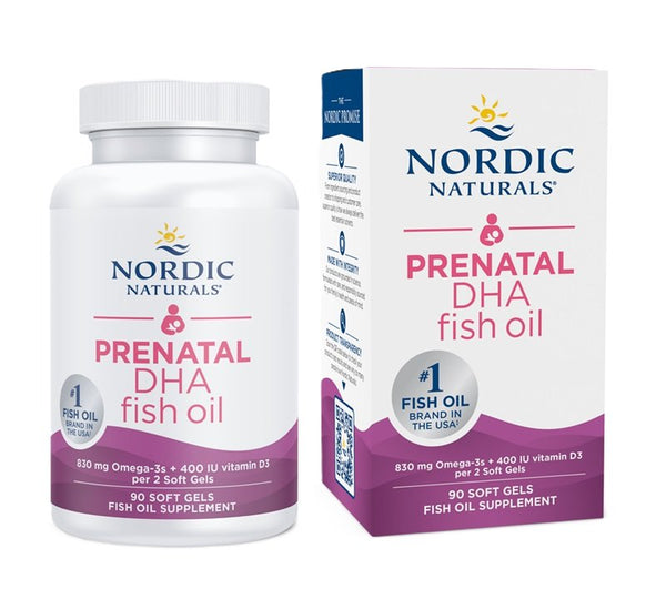 Nordic Naturals Prenatal DHA, 830mg Omega-3 + 400 IU D3 Unflavored (EAN 768990891144) 90 softgels - Sports Supplements at MySupplementShop by Nordic Naturals