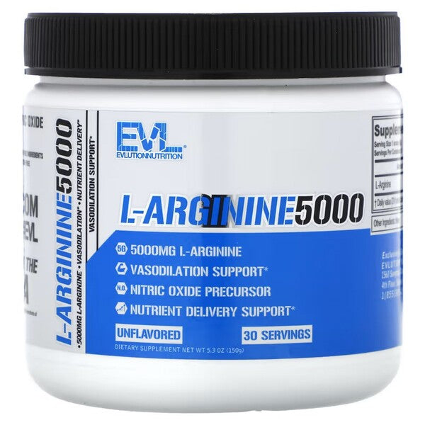 EVLution Nutrition L-Arginine 5000 - 150g - Default Title - Sports Nutrition at MySupplementShop by EVLution Nutrition