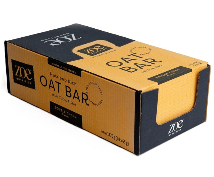 ZOE Nutrition Oat Bar, Double Choco - 18 x 65g - Default Title - Sports Nutrition at MySupplementShop by ZOE Nutrition