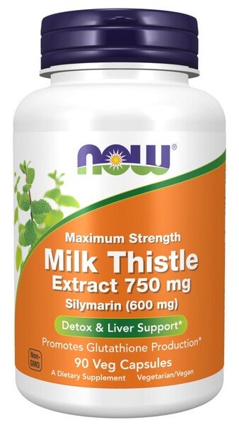 NOW Foods Milk Thistle Extract, 750mg Maximum Strength - 90 vcaps - Vitamins & Supplements at MySupplementShop by NOW Foods