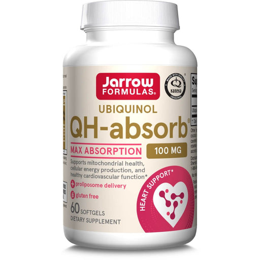 Jarrow Formulas Ubiquinol QH-Absorb 100mg 60 Softgels - Health and Wellbeing at MySupplementShop by Jarrow Formulas