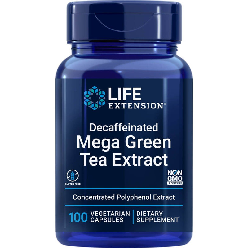 Life Extension Decaffeinated Mega Green Tea Extract 100 Vegetarian Capsules | Premium Supplements at MYSUPPLEMENTSHOP