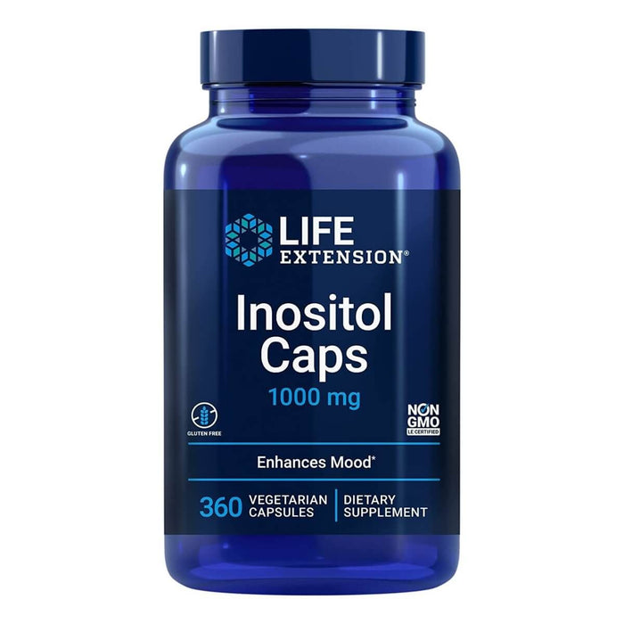 Life Extension Inositol Caps 1000mg 360 Vegetarian Capsules - Health and Wellbeing at MySupplementShop by Life Extension