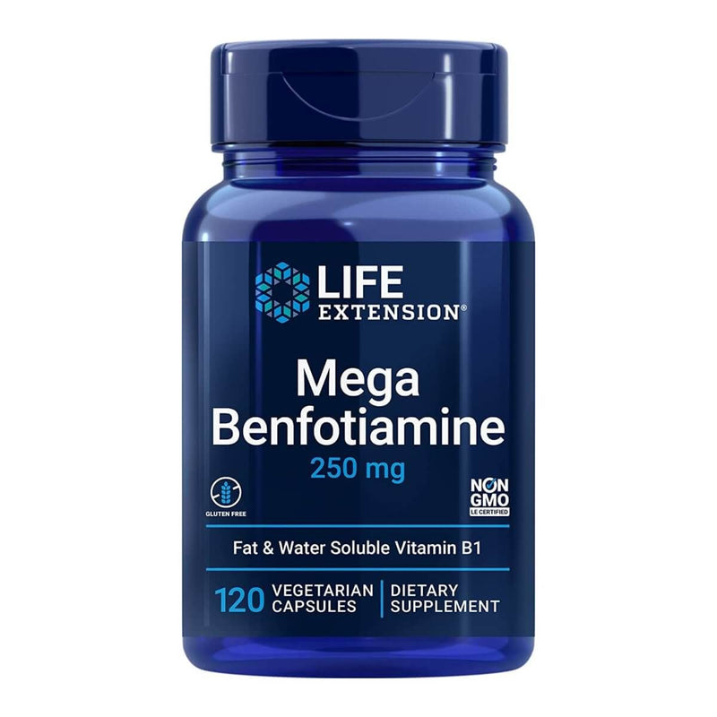 Life Extension Mega Benfotiamine 250 mg 120 Vegetarian Capsules | Premium Supplements at MYSUPPLEMENTSHOP