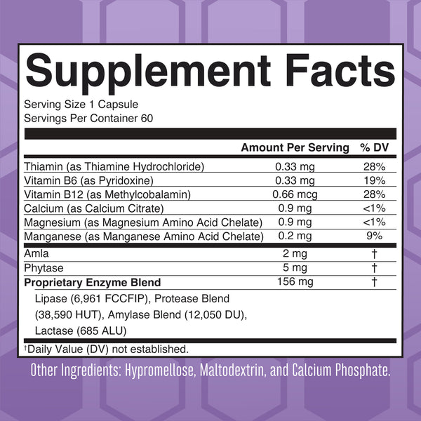 MaryRuth Organics Lipase Protease Enzymes - 60 caps