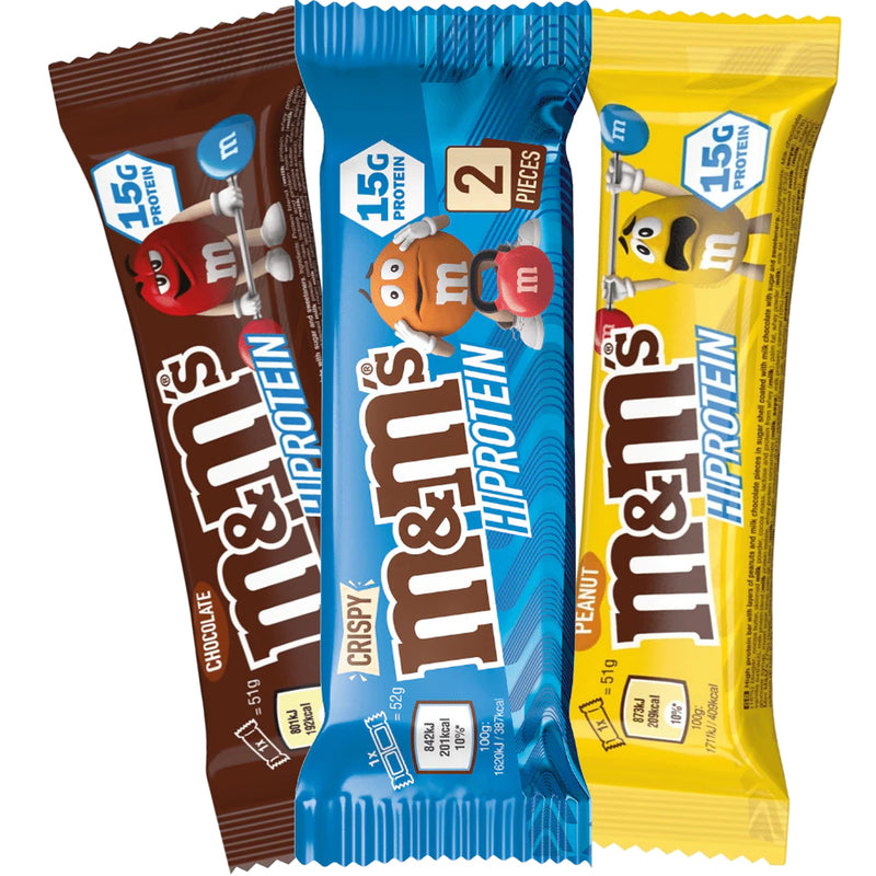 M&amp;M's Hi-Protein Riegel 12 x 51g