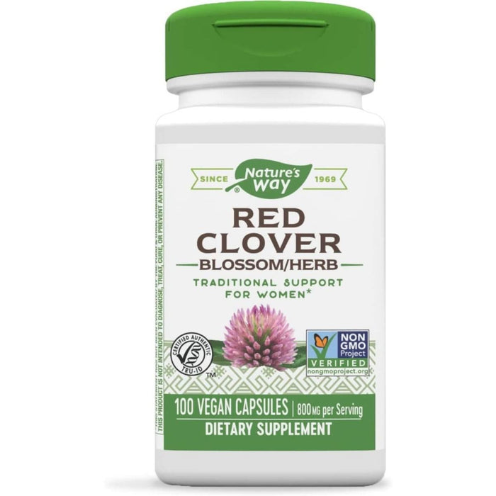 Nature's Way Red Clover Blossom / Herb 400mg 100 Vegan Capsules - Hormone Balance at MySupplementShop by Nature's Way