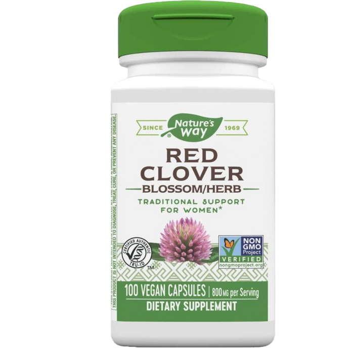 Nature's Way Red Clover Blossom / Herb 400mg 100 Vegan Capsules