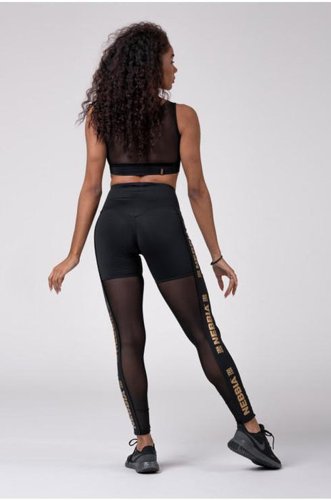 Nebbia Gold Mesh leggings 829 Black