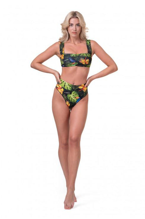 Nebbia High-Waist Sporty Bikini Bottom 555 Jungle Green