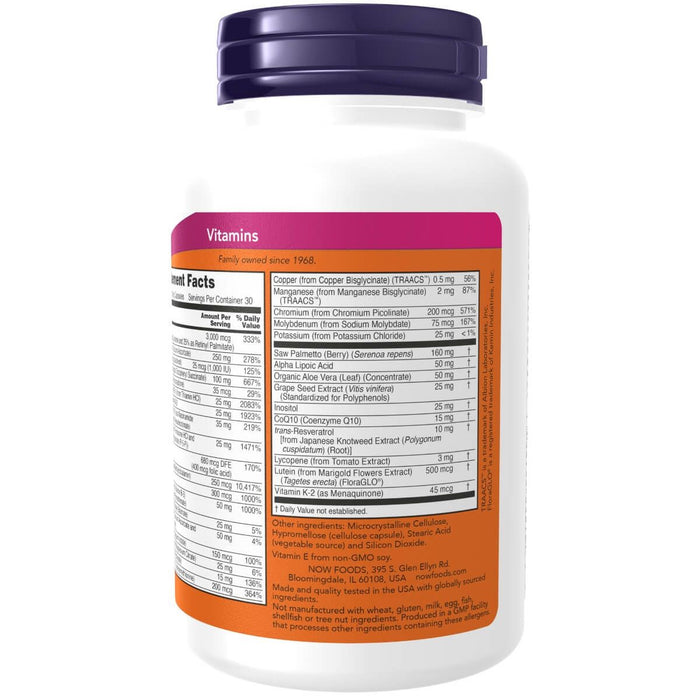 NOW Foods ADAM Men's Multivitamin 90 Veg Capsules | Premium Supplements at MYSUPPLEMENTSHOP