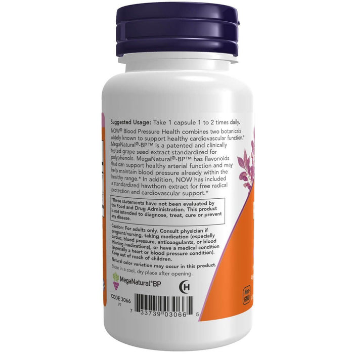 NOW Foods Blood Pressure Health 90 Veg Capsules | Premium Supplements at MYSUPPLEMENTSHOP