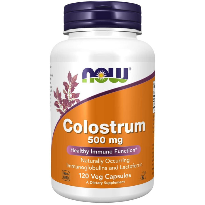 NOW Foods Colostrum 500 mg 120 Veg Capsules - Health and Wellbeing at MySupplementShop by NOW Foods