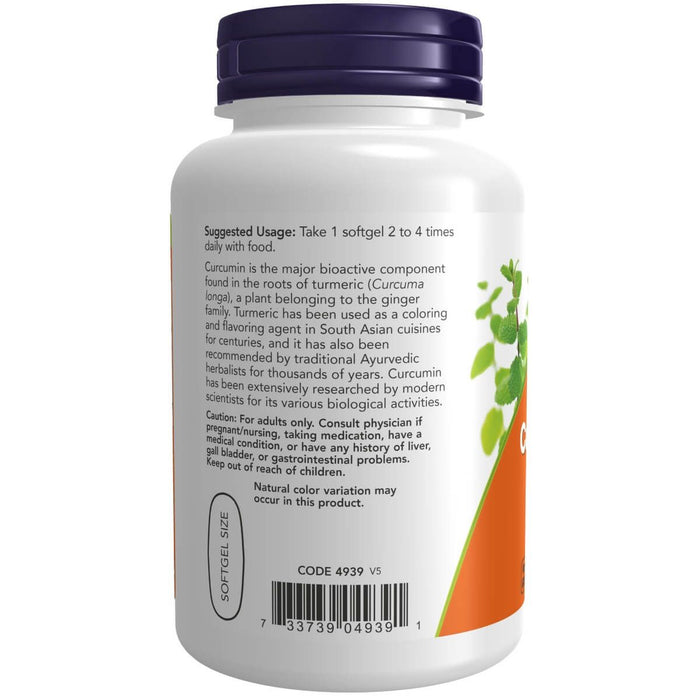 NOW Foods Turmeric Curcumin 120 Softgels | Premium Supplements at MYSUPPLEMENTSHOP